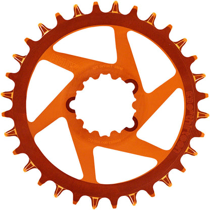 e*thirteen Helix R Guidering - 32t 11/12-Speed 3mm Offset SRAM 3-Bolt DM Naranja