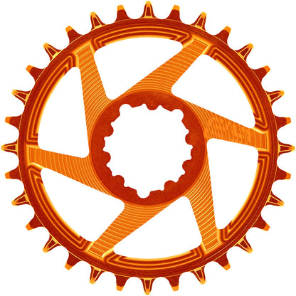 e*thirteen Helix R Guidering - 32t 11/12-Speed 3mm Offset SRAM 3-Bolt DM Naranja