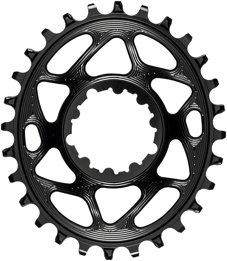 absoluteBLACK Oval Narrow-Wide Direct Mount Chainring - 28t SRAM 3-Bolt Direct Mount 3mm Offset BLK