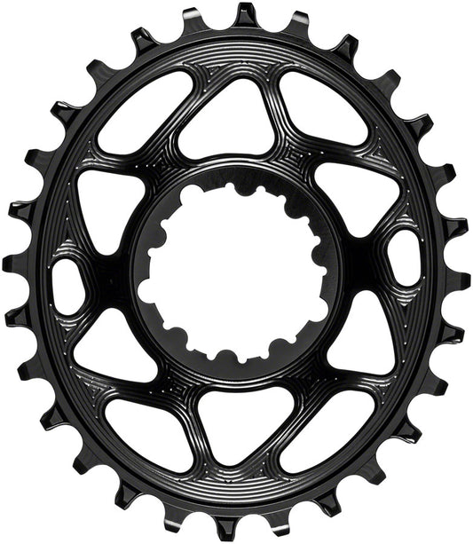 absoluteBLACK Oval Narrow-Wide Direct Mount Chainring - 28t SRAM 3-Bolt Direct Mount 3mm Offset BLK-Goodwynn's