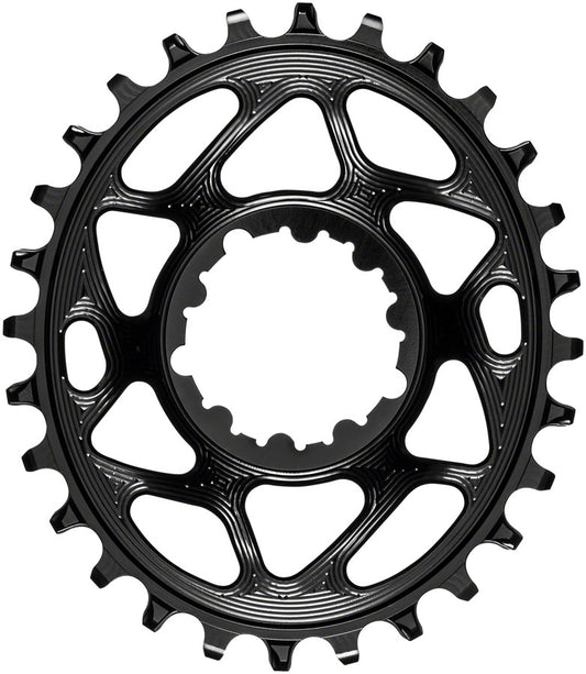 absoluteBLACK Oval Narrow-Wide Direct Mount Chainring - 28t SRAM 3-Bolt Direct Mount 6mm Offset BLK-Goodwynn's