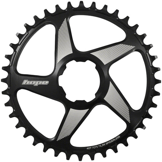 Hope RX Spiderless Chainring - 38t Hope Direct Mount Black-Goodwynn's