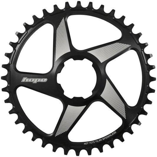 Hope RX Spiderless Chainring - 40t Hope Direct Mount Black-Goodwynn's