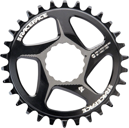 RaceFace Narrow Wide Direct Mount CINCH Aluminum Chainring - Shimano 12-Speed requires Hyperglide+ compatible chain 30t BLK-Goodwynn's