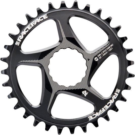 RaceFace Narrow Wide Direct Mount CINCH Aluminum Chainring - Shimano 12-Speed requires Hyperglide+ compatible chain 32t BLK-Goodwynn's