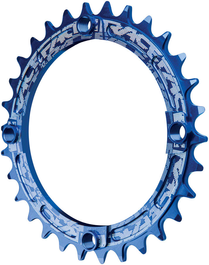 RaceFace Narrow Wide Chainring: 104mm BCD 30t Blue-Goodwynn&#39;sGoodwynn&#39;s