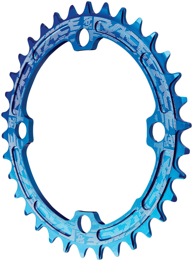 RaceFace Narrow Wide Chainring: 104mm BCD 36t Blue