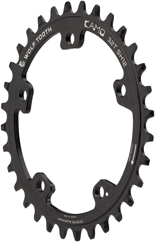 Wolf Tooth CAMO Aluminum Chainring - 30t Wolf Tooth CAMO Mount Requires 12-Speed Hyperglide+ Chain BLK-Goodwynn's