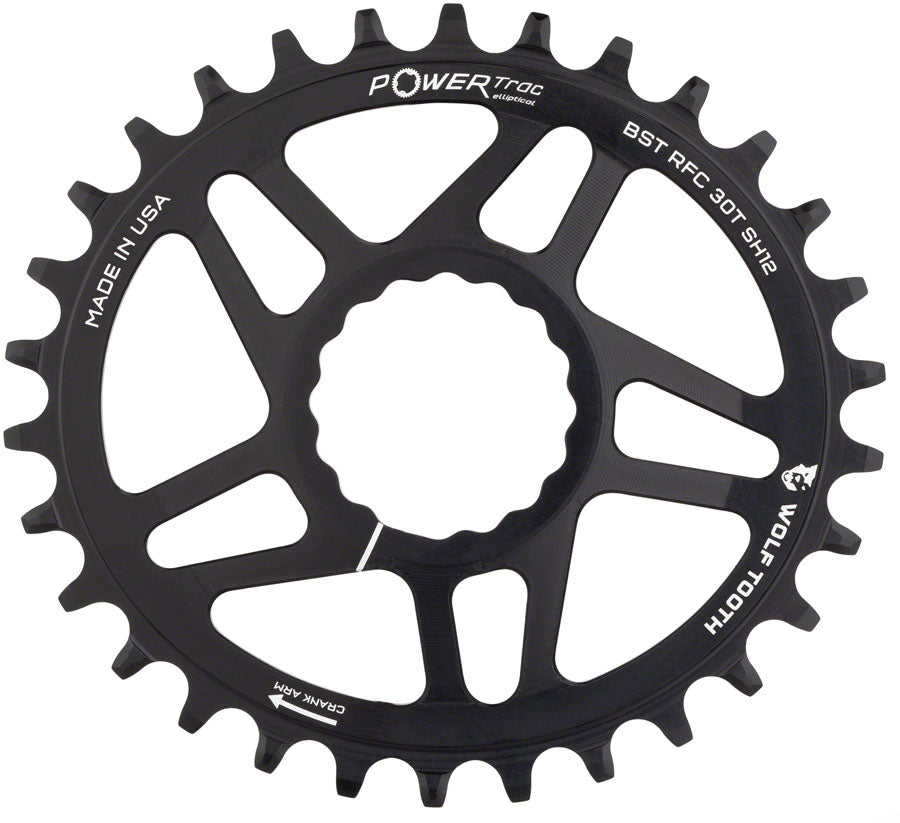 Wolf Tooth Elliptical Direct Mount Chainring - 30t RaceFace CINCH Boost Drop-Stop ST Shimano 12 Speed HG+ BLK-Goodwynn&#39;sGoodwynn&#39;s