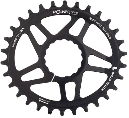 Wolf Tooth Elliptical Direct Mount Chainring - 30t RaceFace CINCH Boost Drop-Stop ST Shimano 12 Speed HG+ BLK