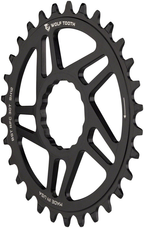 Wolf Tooth Direct Mount Chainring - 32t RaceFace/Easton CINCH Direct Mount Boost 3mm Offset Requires 12-Speed Hyperglide+ Chain BLK-Goodwynn&#39;sGoodwynn&#39;s