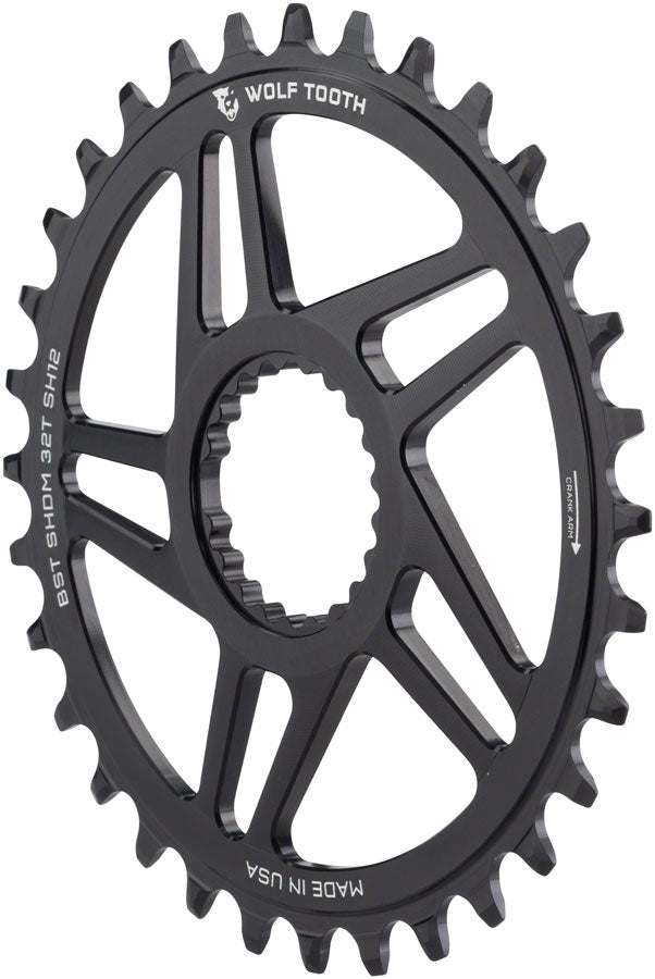 Wolf Tooth Direct Mount Chainring - 30t Shimano Direct Mount For Boost Cranks 3mm Offset Requires 12-Speed Hyperglide+ Chain BLK-Goodwynn&#39;sGoodwynn&#39;s