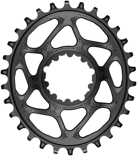 absoluteBLACK Oval Direct Mount Chainring - 30t SRAM 3-Bolt Direct Mount 3mm Offset Requires Hyperglide+ Chain BLK-Goodwynn's