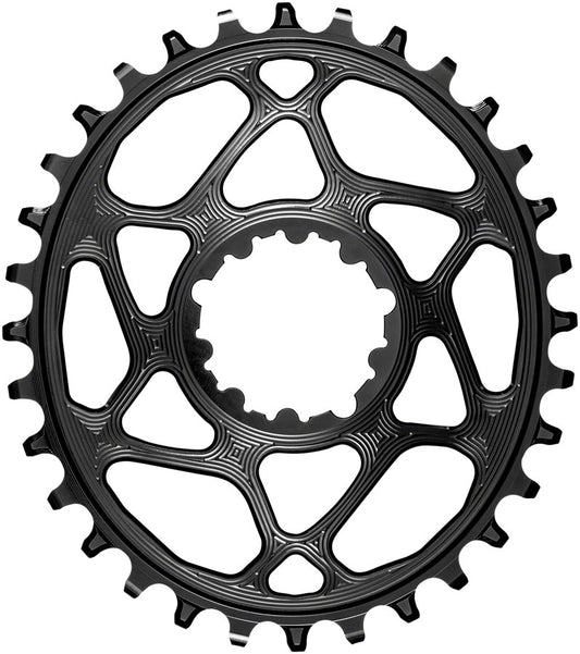 absoluteBLACK Oval Direct Mount Chainring - 32t SRAM 3-Bolt Direct Mount 3mm Offset Requires Hyperglide+ Chain BLK-Goodwynn's