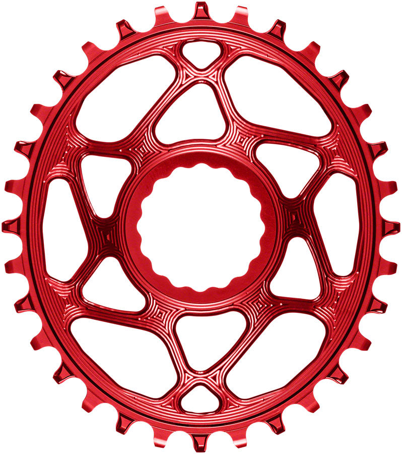 absoluteBLACK Oval Narrow-Wide Direct Mount Chainring - 32t CINCH Direct Mount 3mm Offset Red-Goodwynn&#39;sGoodwynn&#39;s