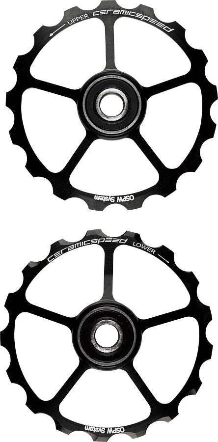 CeramicSpeed Oversized Pulley Wheels - 17 tooth Alloy Wheels Black-Goodwynn&#39;sGoodwynn&#39;s