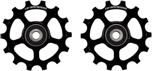 CeramicSpeed Pulley Wheels Shimano XT/XTR 12-Speed - 14 Tooth Coated Races Alloy BLK-Goodwynn's