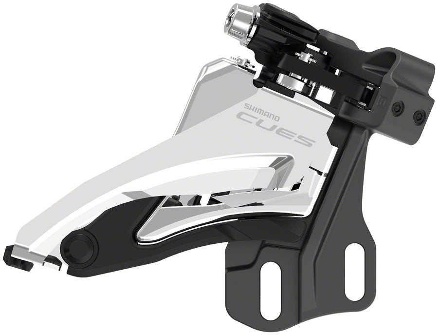 Shimano CUES FD-U6000-E Front Derailleur - 10/11-Speed Double Side Swing E-Type Mount W/O BB Bracket Plate 36/40t Max BLK/Silver