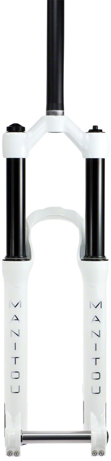 Manitou Circus Expert Suspension Fork - 26" 100 mm 20 x 110 mm 41 mm Offset Gloss White Straight Steerer-Goodwynn's