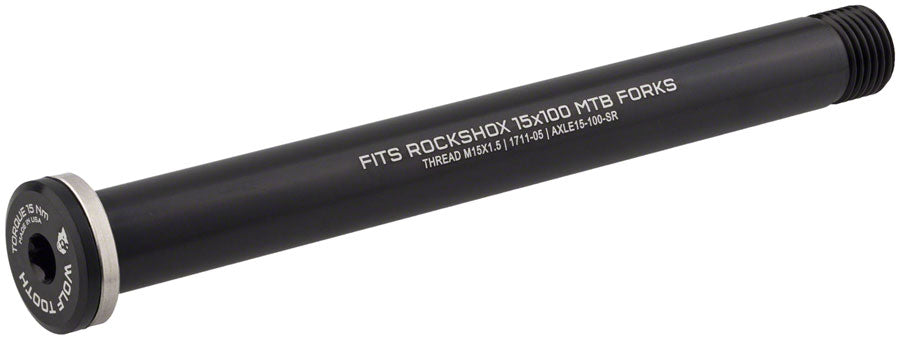 Wolf Tooth Front Thru Axle - RockShox 15 x 100mm Black