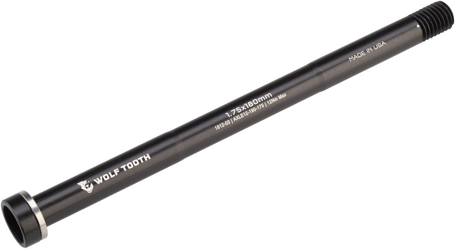 Wolf Tooth Rear Thru Axle - M12 1.75 x 180mm Black-Goodwynn&#39;sGoodwynn&#39;s