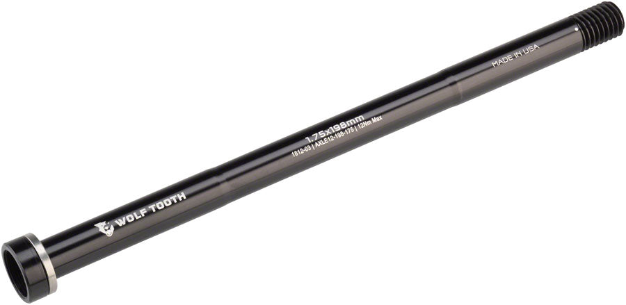 Wolf Tooth Rear Thru Axle - M12 1.75 x 198mm Black-Goodwynn&#39;sGoodwynn&#39;s