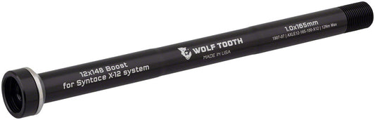 Wolf Tooth Rear Thru Axle - M12 1.0 x 165mm for X12 x 148mm Black-Goodwynn's