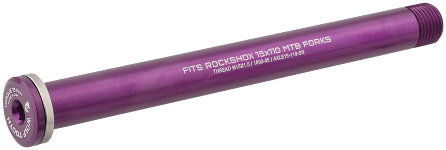 Wolf Tooth Front Thru Axle - RockShox 15 x 110mm Purple-Goodwynn&#39;sGoodwynn&#39;s