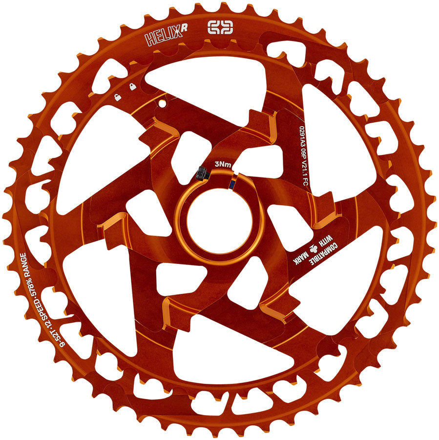 e*thirteen Helix Race Cassette - 12-Speed 9-52t Naranja-Goodwynn&#39;sGoodwynn&#39;s