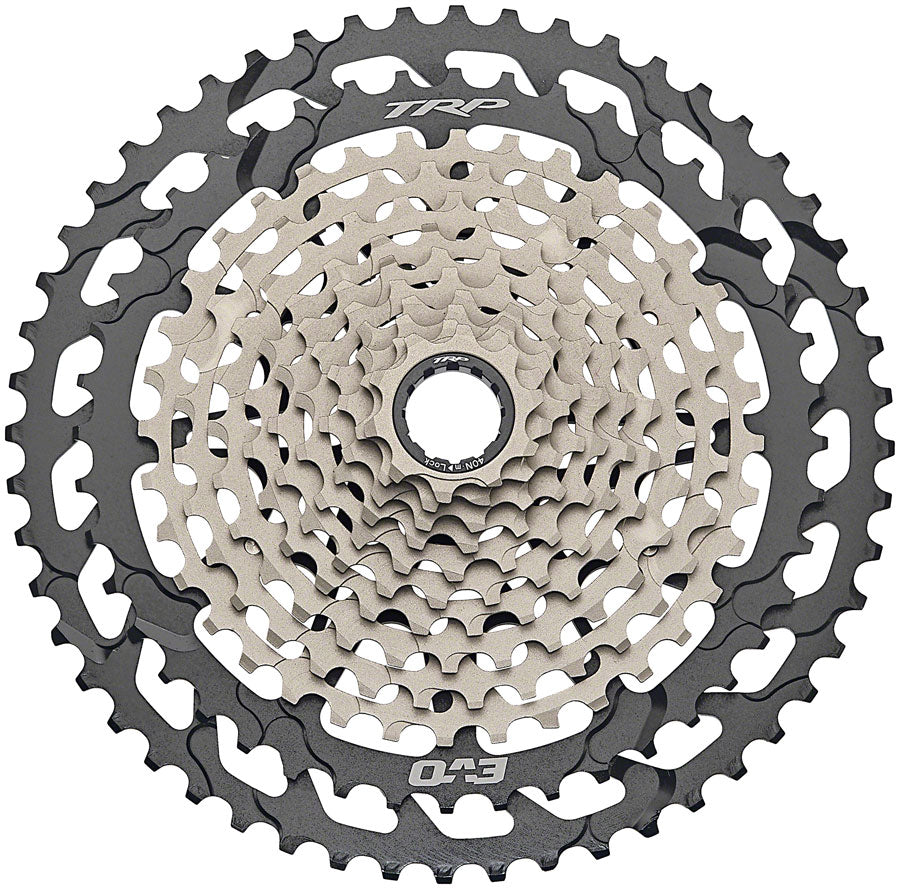 TRP CS-M9050-12 EVO Cassette - 12-Speed 10-52t MicroSpline Compatible Silver/BLK