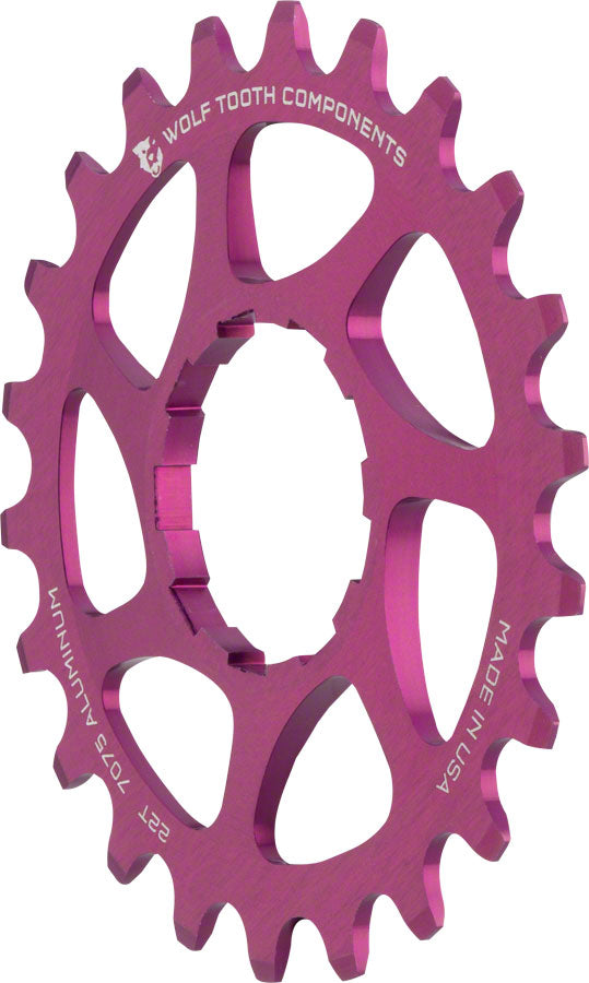 Wolf Tooth Single Speed Aluminum Cog - 22t Compatible 3/32" Chains Purple-Goodwynn&#39;sGoodwynn&#39;s