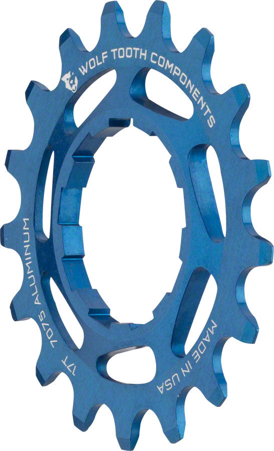 Wolf Tooth Single Speed Aluminum Cog - 17t Compatible with 3/32" Chains Blue-Goodwynn&#39;sGoodwynn&#39;s