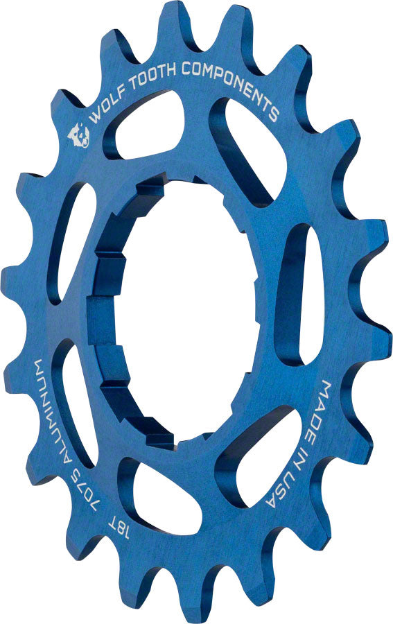 Wolf Tooth Single Speed Aluminum Cog - 18t Compatible with 3/32" Chains Blue-Goodwynn&#39;sGoodwynn&#39;s