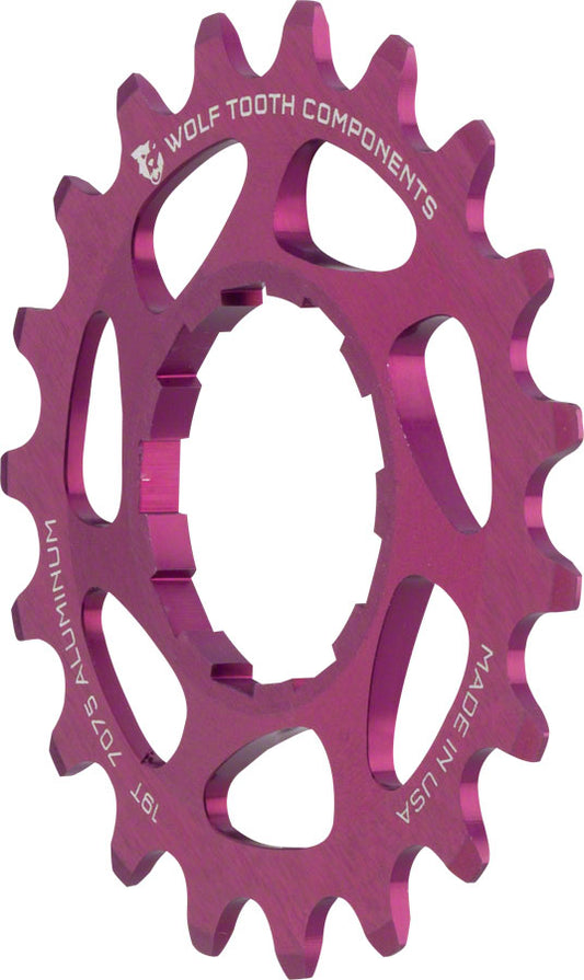 Wolf Tooth Single Speed Aluminum Cog - 19t Compatible 3/32" Chains Purple-Goodwynn's