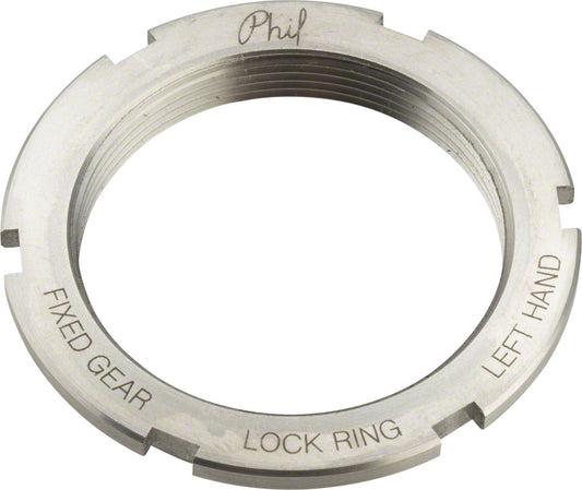 Phil Wood Stainless Steel Track Lockring 1.32" x 24 tpi Left-Hand Thread-Goodwynn's