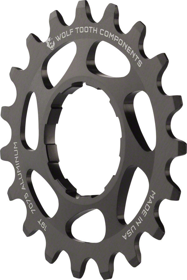 Wolf Tooth Single Speed Aluminum Cog - 19t Compatible 3/32" Chains BLK-Goodwynn&#39;sGoodwynn&#39;s