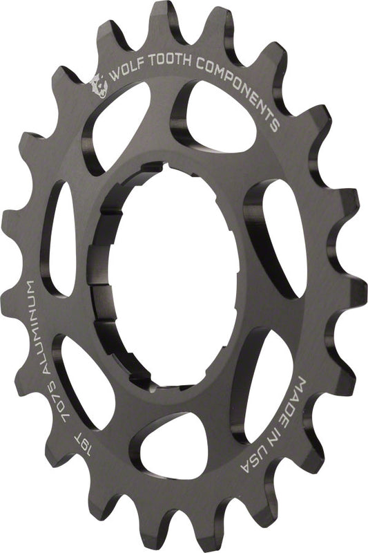 Wolf Tooth Single Speed Aluminum Cog - 19t Compatible 3/32" Chains BLK-Goodwynn's