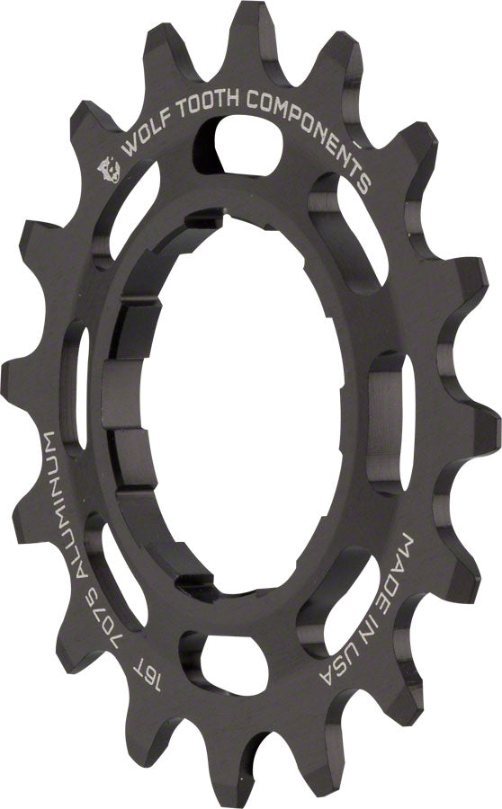 Wolf Tooth Single Speed Aluminum Cog - 16t Compatible 3/32" Chains BLK-Goodwynn&#39;sGoodwynn&#39;s