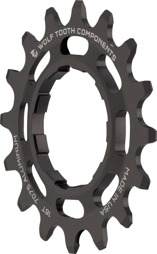 Wolf Tooth Single Speed Aluminum Cog - 16t Compatible 3/32" Chains BLK-Goodwynn's