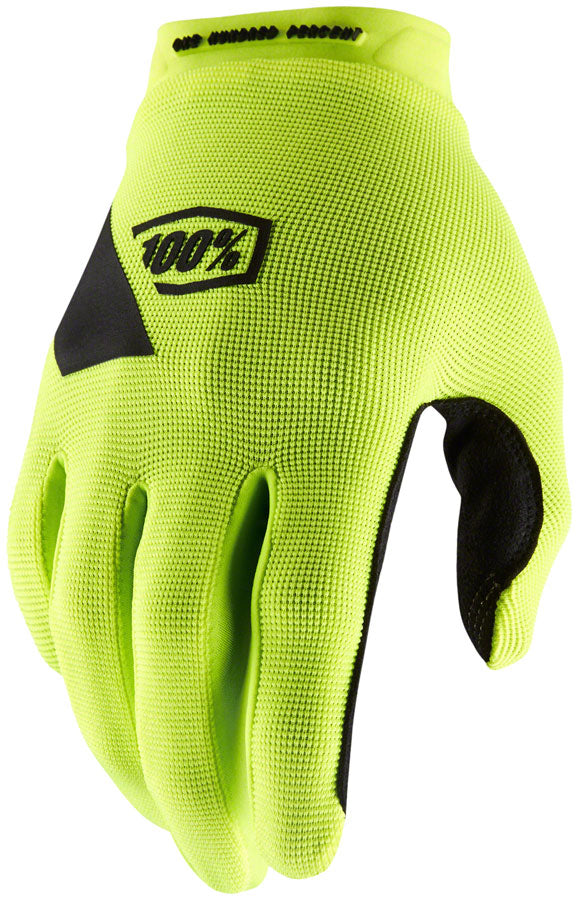 100% Ridecamp Gloves - Flourescent Yellow Full Finger Small-Goodwynn&#39;sGoodwynn&#39;s