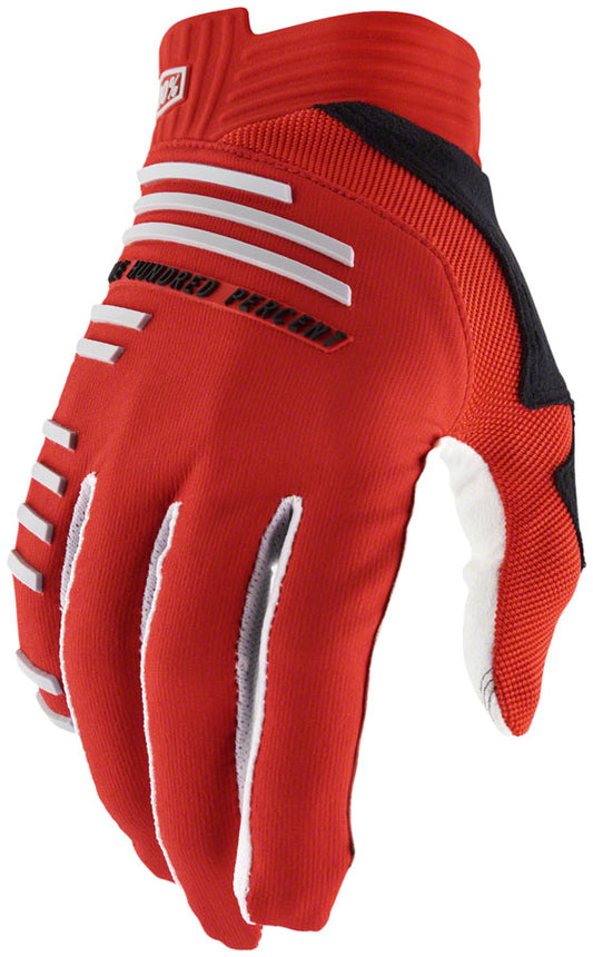 100% R-Core Gloves - Racer Red Full Finger Small-Goodwynn's