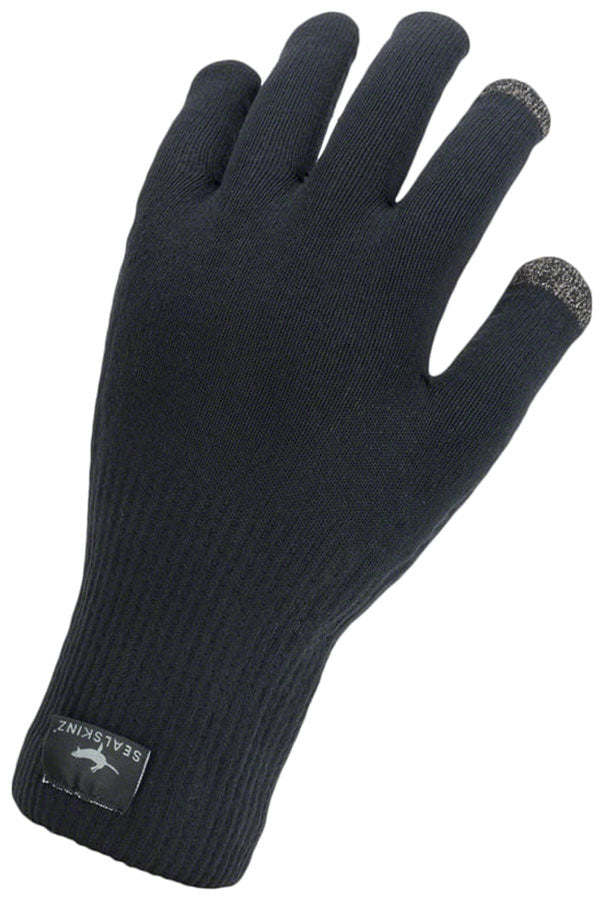 SealSkinz Anmer Waterproof Ultra Grip Knit Gloves - Black Full Finger Small-Goodwynn&#39;sGoodwynn&#39;s