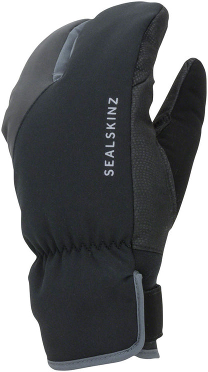 SealSkinz Extreme Cold Weather Cycle Split Finger Gloves - BLK/Gray Full Finger Small