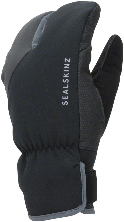 SealSkinz Extreme Cold Weather Cycle Split Finger Gloves - BLK/Gray Full Finger Small-Goodwynn's