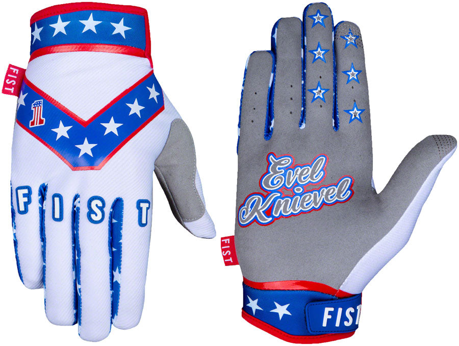 Fist Handwear Evel Knievel Gloves - White Full Finger Small