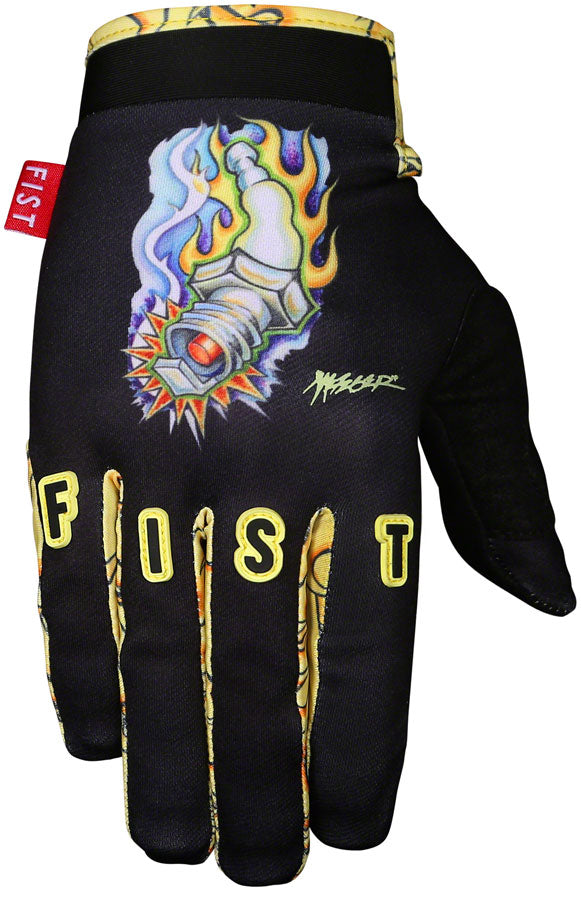 Fist Handwear Mike Metzger Flaming Plug Glove - Multi-Color Full Finger 2X-Small