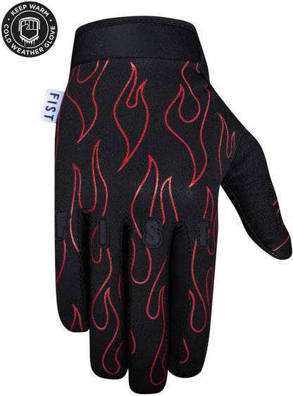 Fist Handwear Frosty Fingers Gloves - Multi-Color Full Finger Red Flame 2X-Small