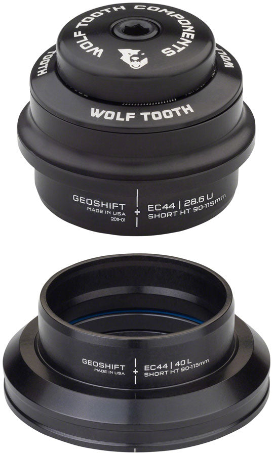 Wolf Tooth GeoShift Performance Angle Headset - 1 Deg Short EC44/EC44 Black-Goodwynn&#39;sGoodwynn&#39;s