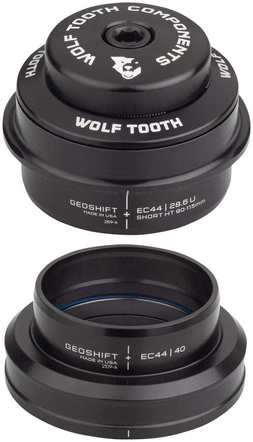 Wolf Tooth GeoShift Performance Angle Headset - 2 Deg Short EC44/EC44 Black-Goodwynn&#39;sGoodwynn&#39;s