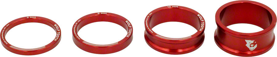 Wolf Tooth Headset Spacer Kit 3 510 15mm Red-Goodwynn&#39;sGoodwynn&#39;s